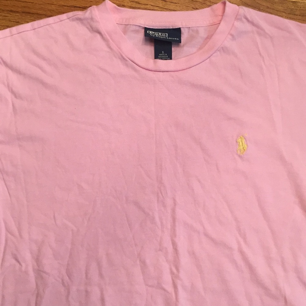 Short sleeve pink polo t shirt